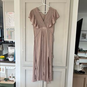 Baltic born Mauve Ruffle Sleeve Dress